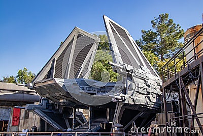 Star Wars: Galaxyâ€™s Edge Attraction in Disneyland Editorial Stock Photo